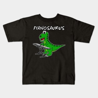 Pianosaurus Dinosaur Piano Pianist Keyboardist Kids T-Shirt